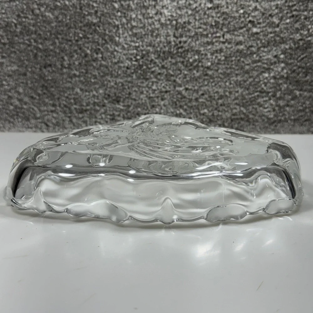Mikasa‎ Candy Dish Clear Glass Angel Music Trumpet Cloud Shape Trinket Tray 7.5